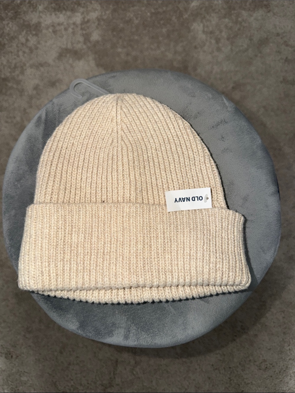 Nwt Old Navy Beige Ribbed Fold-Over Beanie